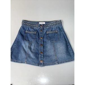 Kendall +‎ Kylie Denim Jean Mini Skirt Button Front Size 27